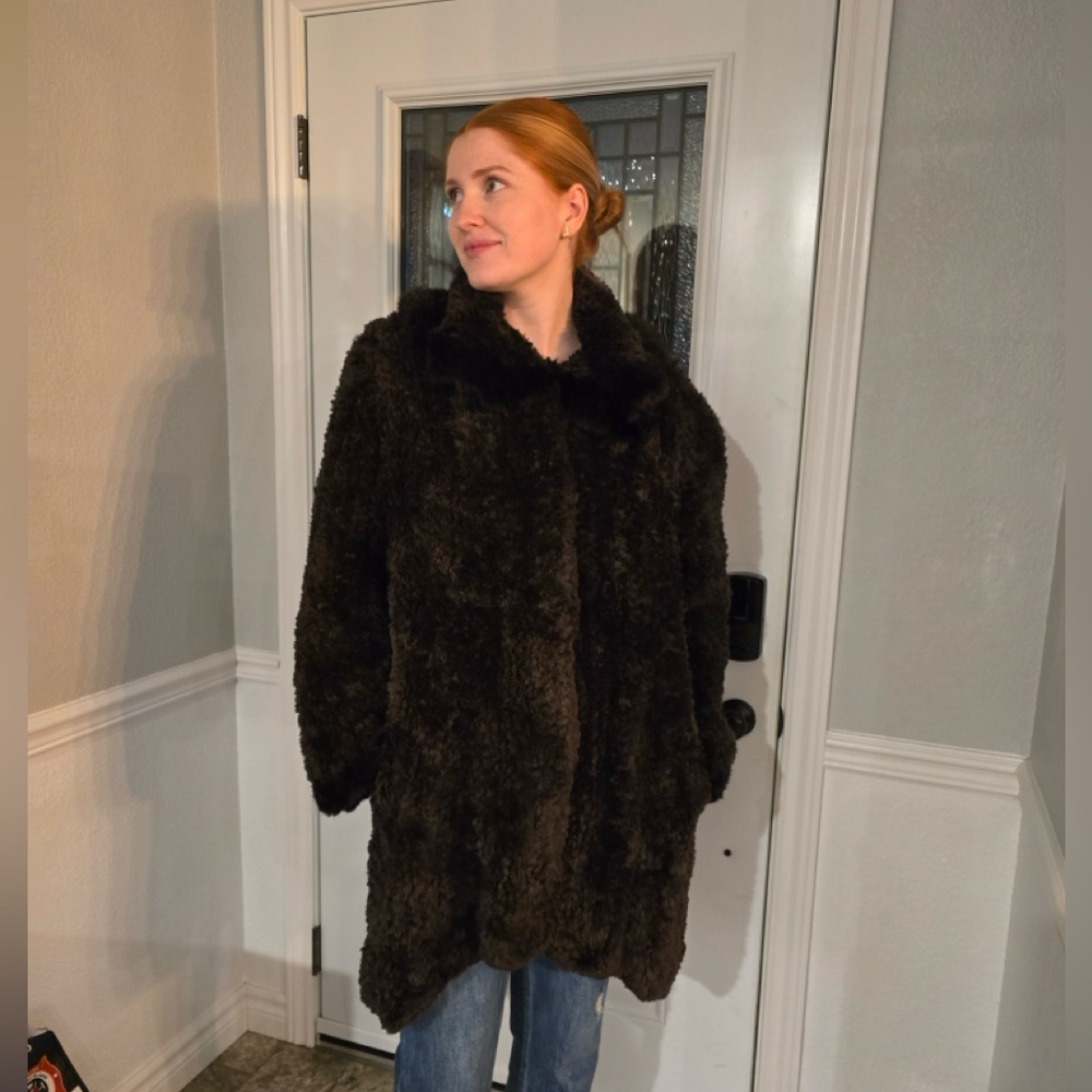Paula Lishman beaver and mink knit fur coat